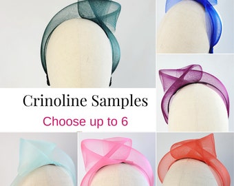 Crinoline Samples (Set of 6 Colour Swatches), Pick Your Own Colour Sample Pack, Colour Matching Set