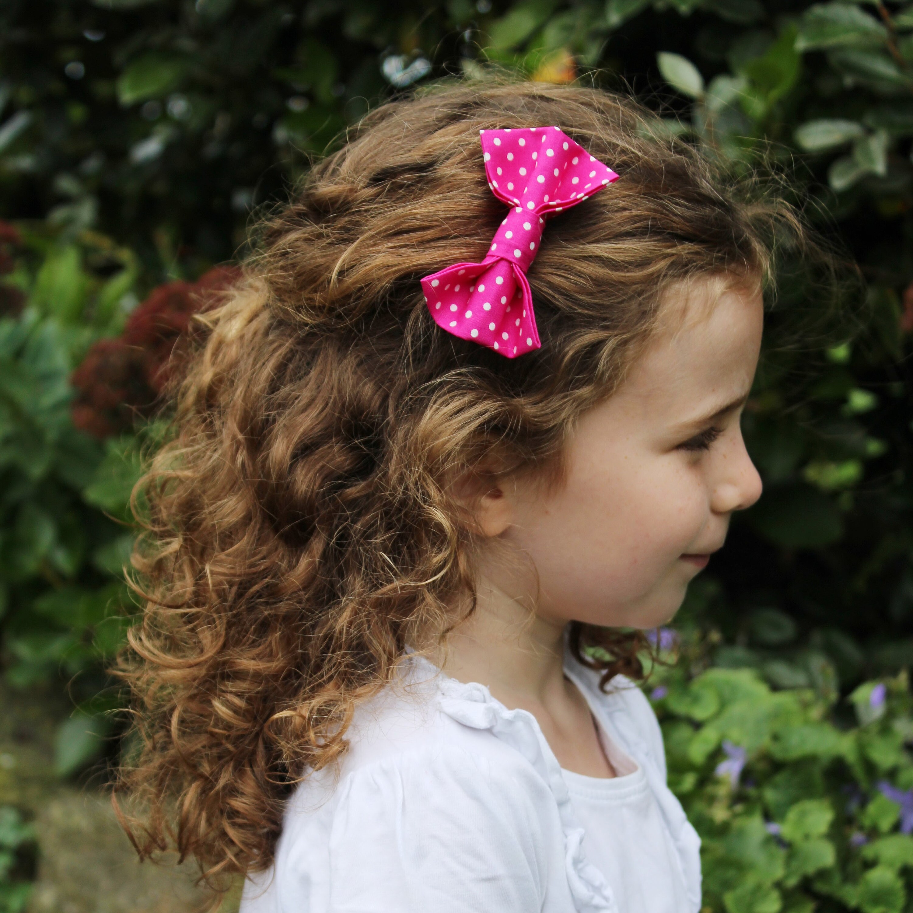Hot Pink Polka Dot Headband and Bow Hair Clip Gift Box Set - Etsy UK