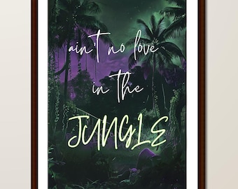 Póster con la letra de Fred Again Jungle / Decoración para sala rave (descarga digital)