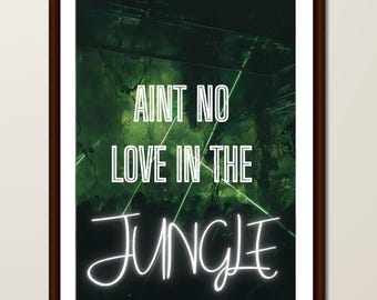 Póster con la letra de Fred Again Jungle / Decoración para sala rave (Descarga digital)
