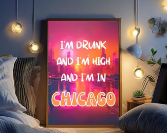 Póster lírico de John Summit Chicago / Arte rave de música house (descarga digital)