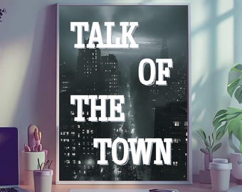 Póster de Talk Of The Town / Póster con la letra de Fred Again / Impresión de música moderna / Decoración de canciones pop