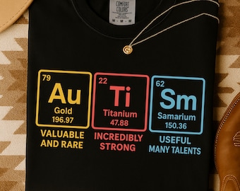 Autism Awareness SVG | Periodic Table Elements SVG | Autism Mom Dad Kids Shirt Design | Autism PNG for Cricut & Silhouette
