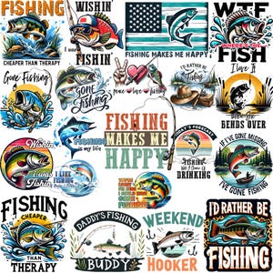 Fishing Sublimation Bundle | Funny Fishing Quotes PNG | Fisherman & Fishing Dad Sublimation Designs | Father’s Day Fishing PNG Files