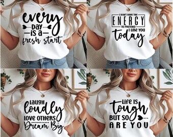 Inspirational SVG Bundle | Motivational Quote SVGs | Self-Love & Positive Affirmation Cut Files | Cricut and Silhouette | Digital Download