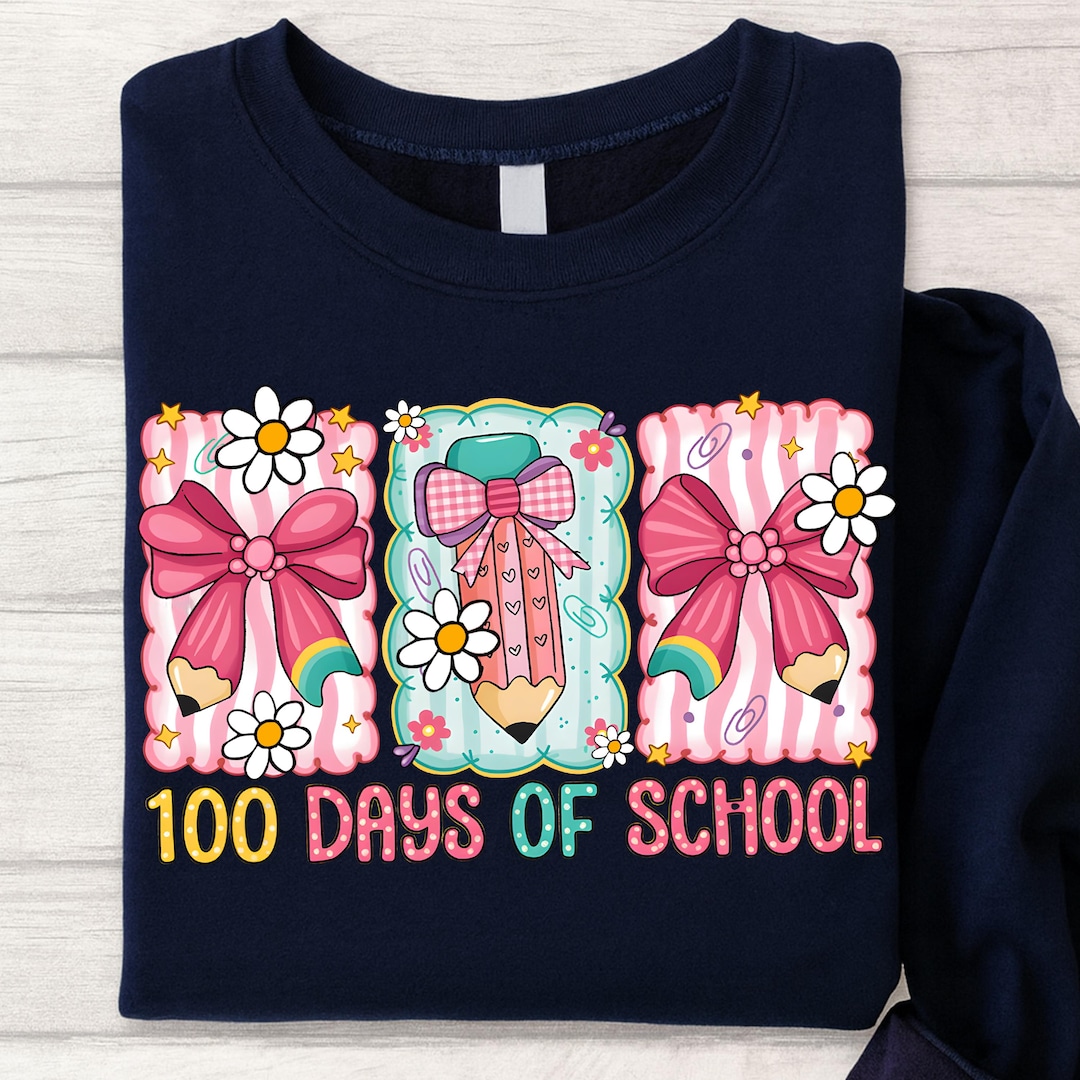 100 Days of School PNG Bundle | Brushstroke 100 Day of School PNG ...