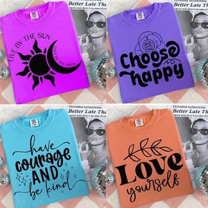 20+ Boho Inspirational SVG PNG Bundle, Positive Affirmations svg, Motivational Quotes svg, Kindness SVG, Floral Quote Designs for Cricut