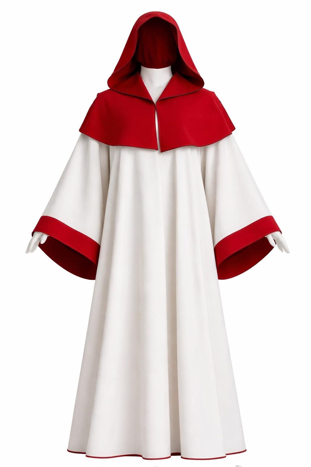 Crimson Hooded Cleric Robe Cosplay - Etsy