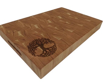 Personalized Cherry Cutting Board Butcher Block FREE USA SHIPPING JonesCuttingBoards 2" Thickness