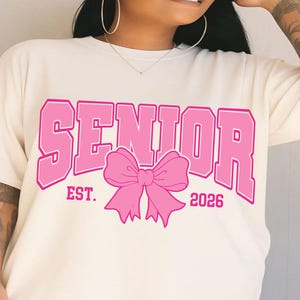 Coquette Senior 2026 Svg, Senior Class Of 2026 Shirt Svg,  Senior Graduation Gifts, Pink Bow, University, High School, Files Cricut, Svg,Png