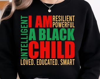 Black Child Pride Svg, Intelligent Powerful Design (Digital Download)
