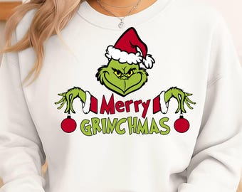 Frohe Grinchmas SVG, Grinch Weihnachtsmotiv, trendige Grinch, Grinchmas Cut, Weihnachtsmotiv, Sublimation, sarkastische Cut Datei, digitaler Download