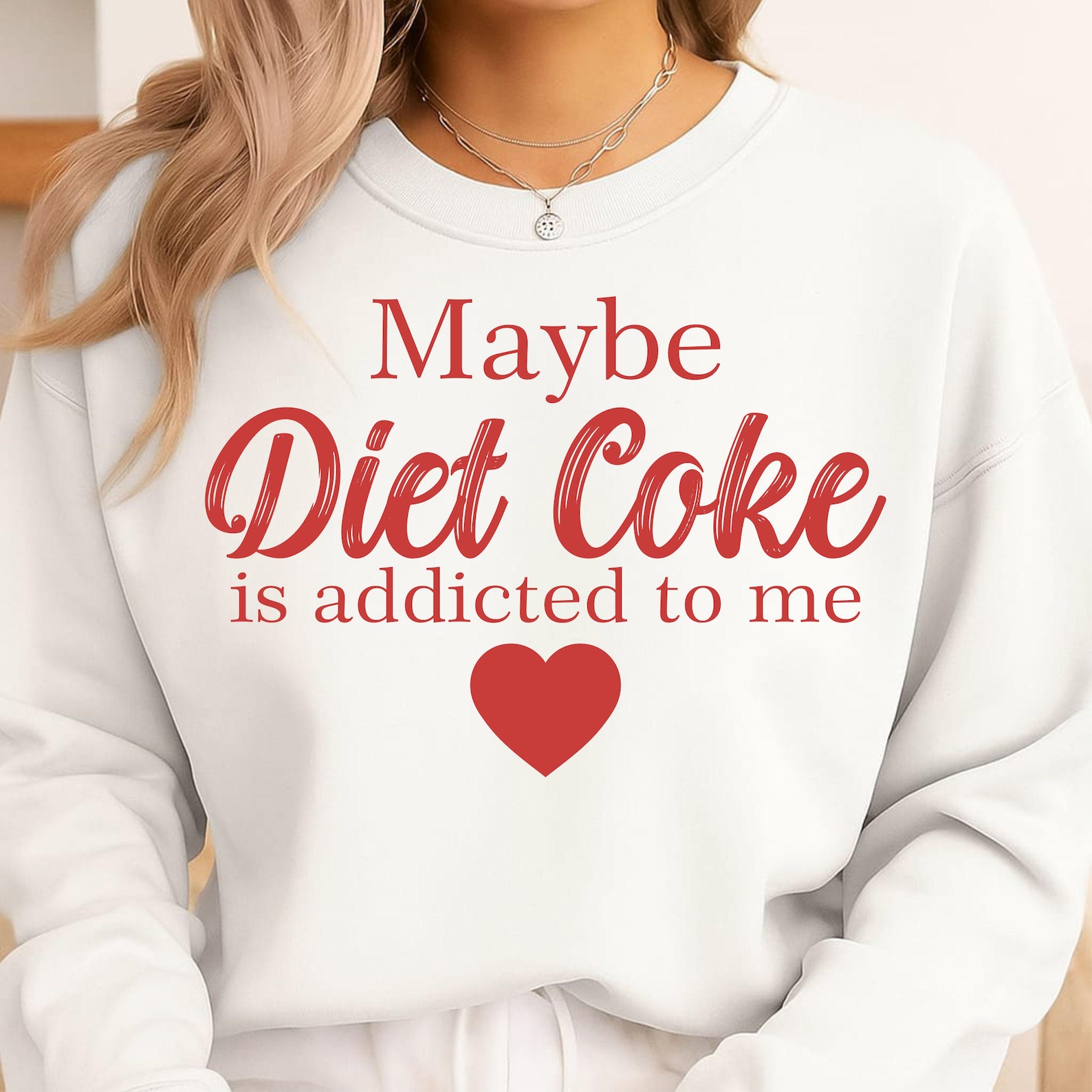 Maybe Diet Coke Addicted to Me SVG, Funny Soda Quote, Heart PNG Design ...