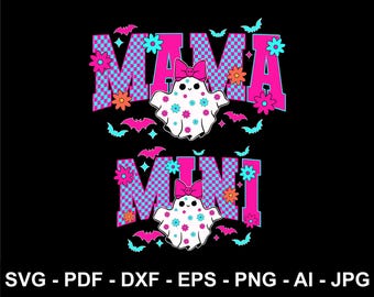 Mama Mini Halloween Svg, Halloween Mom Svg, Spooky Season, Funny Halloween Mama Svg, Gift For Mom Halloween Svg, Mini Halloween,Digital File