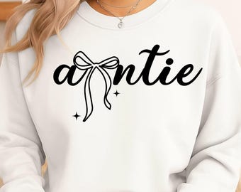 Zia Svg Png, Zia Svg, Questa zia porta il suo cuore sulla manica Svg, Zia Coquette Svg, Zia Bow Svg, Festa della mamma Svg, Cool Aunt Club