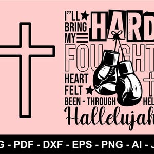 Hard Fought Hallelujah Svg, Christian , Religious Svg Png, Bible Verse Quote, Cut Files For Cricut, Sublimation, Christian Png, Bible Verse