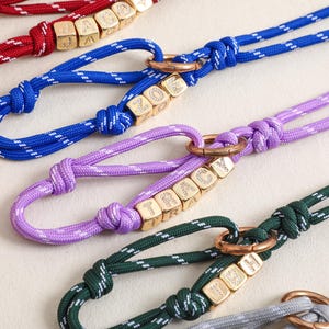 Custom Name Rope Bag Charm, Handmade Name Keychain, Paracord Accessory, Purse Rope Decor, Gift for Her image 2