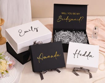 Caja de regalo vacía personalizada para propuesta de matrimonio, ideas personalizadas para dama de honor, ¿Serás mi dama de honor?, regalos para la fiesta nupcial, regalo de boda.