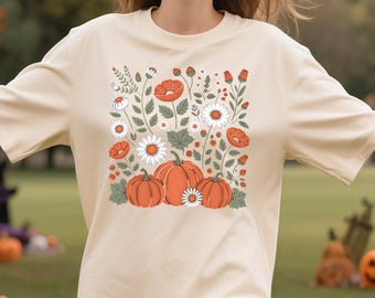 Floral Fall Pumpkin Png, Boho Fall Pumpkin Shirt PNG, Fall Pumpkin Png, Thanksgiving Png, Autumn Png, Boho Floral Pumpkin png, Halloween Png