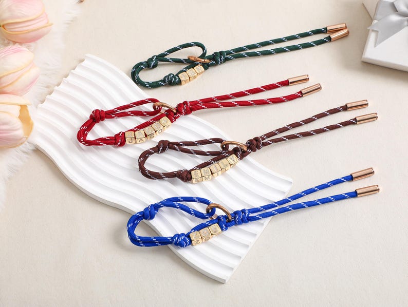 Custom Name Rope Bag Charm, Handmade Name Keychain, Paracord Accessory, Purse Rope Decor, Gift for Her image 10