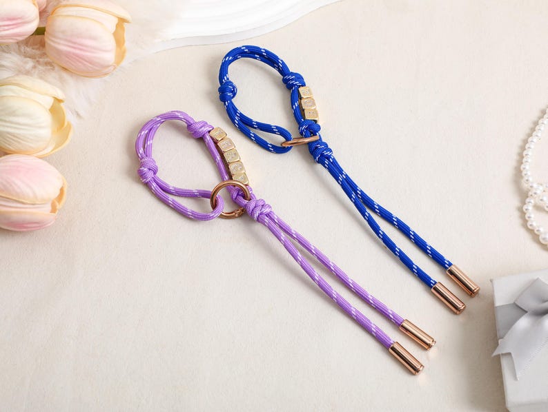 Custom Name Rope Bag Charm, Handmade Name Keychain, Paracord Accessory, Purse Rope Decor, Gift for Her image 15