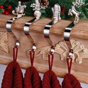 Porta calze di Natale da camino, appendini per calze di Natale, gancio per camino di Natale, porta calze, regalo di Natale, decorazioni natalizie per la casa