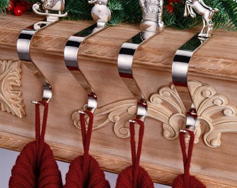 Mantle Christmas Stocking Holder, Christmas Stocking Hangers, Xmas Fireplace Hook, Stocking Holder, Christmas Gift, Christmas Home Decor
