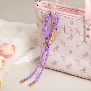 Custom Name Rope Bag Charm, Handmade Name Keychain, Paracord Accessory, Purse Rope Decor, Gift for Her image 1