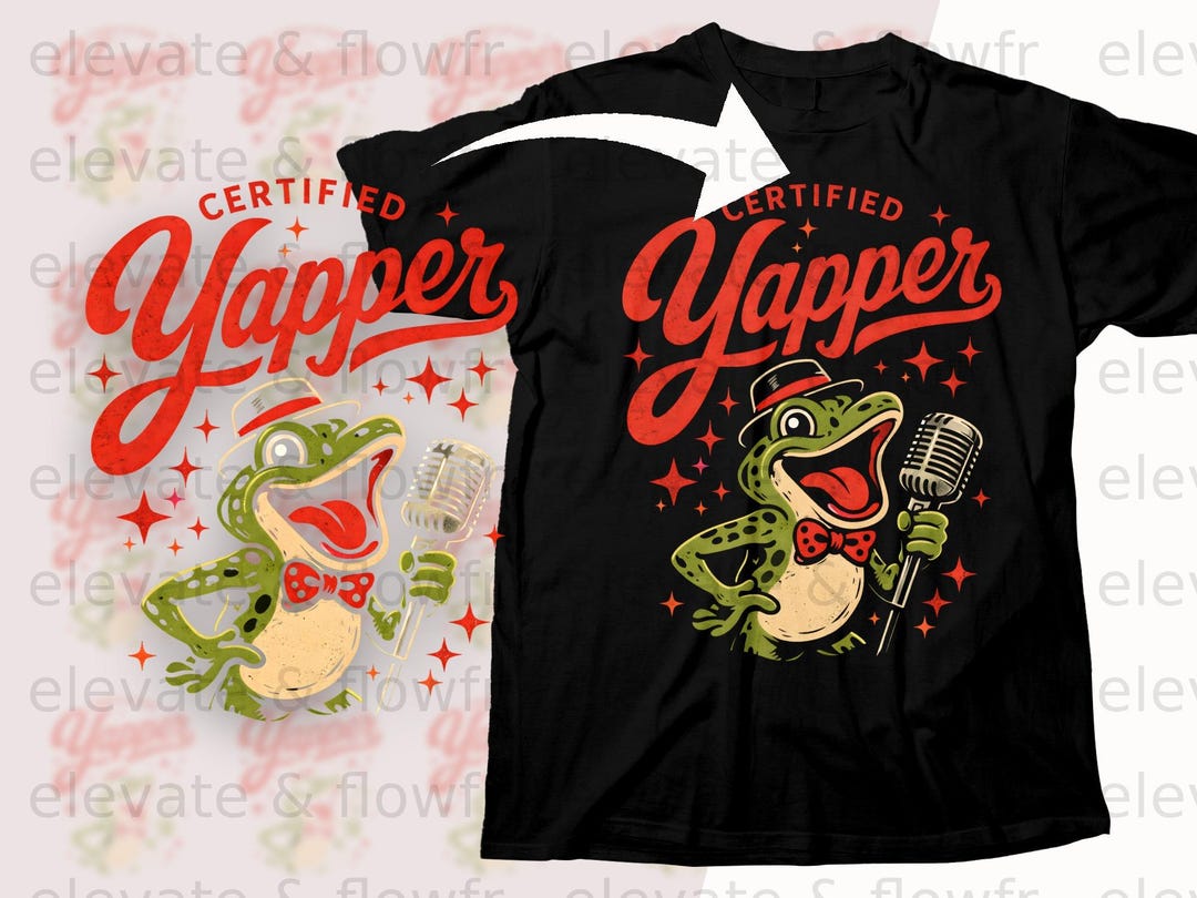 Yapper Design Certified Yapper PNG, Funny Frog Meme Design, Gen Z Humor Graphic ...