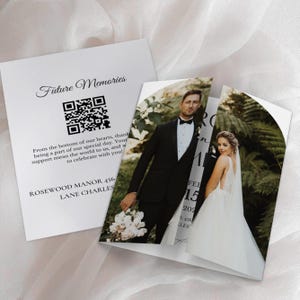 Trifold Hochzeitseinladung Vorlage, Gatefold Hochzeitseinladungen, Gefaltete Hochzeitseinladung, Foto Hochzeitseinladung, Gatefold Hochzeit einladen Bild 6