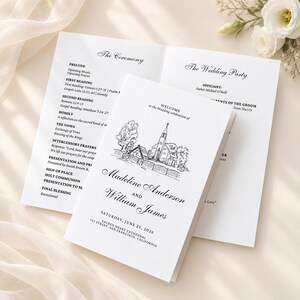 Catholic Wedding Program Template Editable Wedding Program Folded CatholicMass Wedding Ceremony ProgramCatholic Wedding Mass Program Booklet