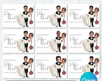 Printable Celebrity Who Has the Groom? Bachelorette Party Groom, Find The Groom Scratch Off Game, Bridal Shower Game, Canva Template Digital