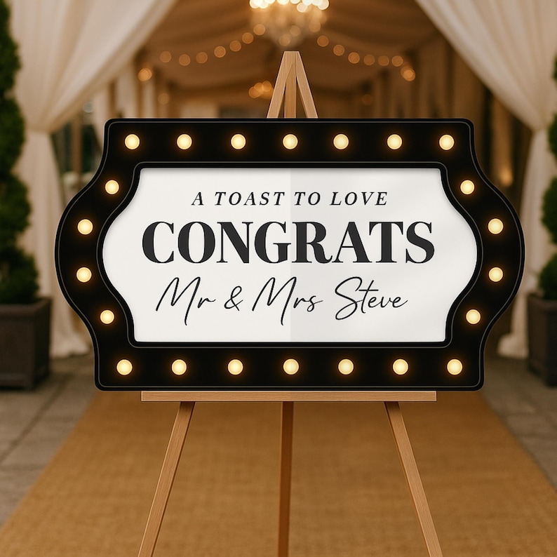 Wedding Bottle Service Sign for Wedding, Marquee Reception Sign Template, Wedding Marquee Entrance Sign, Wedding Entrance Sign Decor image 6