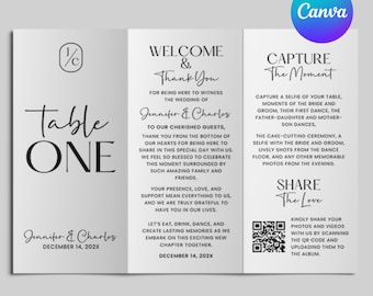 Wedding Trifold Table Number, Minimalist Wedding Table Numbers, Wedding Tri-Fold Thank You Card, Triangle Table Stand, Trifold Table Number