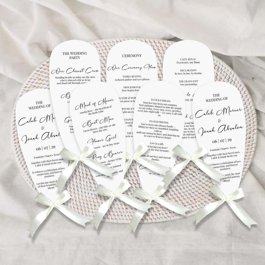 Program Petals Petal Fan Wedding Program Template, Ceremony Fan, DIY Petal Fan Wedding ...