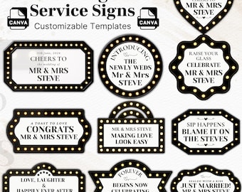 Wedding Bottle Service Sign for Wedding, Marquee Reception Sign Template, Wedding Marquee Entrance Sign, Wedding Entrance Sign Decor