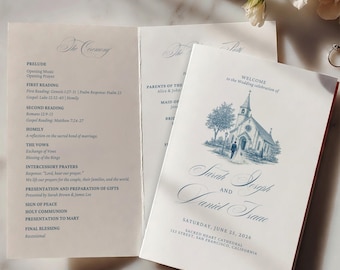 Catholic Wedding Program Template Editable Wedding Program Folded CatholicMass Wedding Ceremony ProgramCatholic Wedding Mass Program Booklet