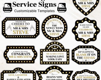 Wedding Bottle Service Sign for Wedding, Marquee Reception Sign Template, Wedding Marquee Entrance Sign, Wedding Entrance Sign Decor
