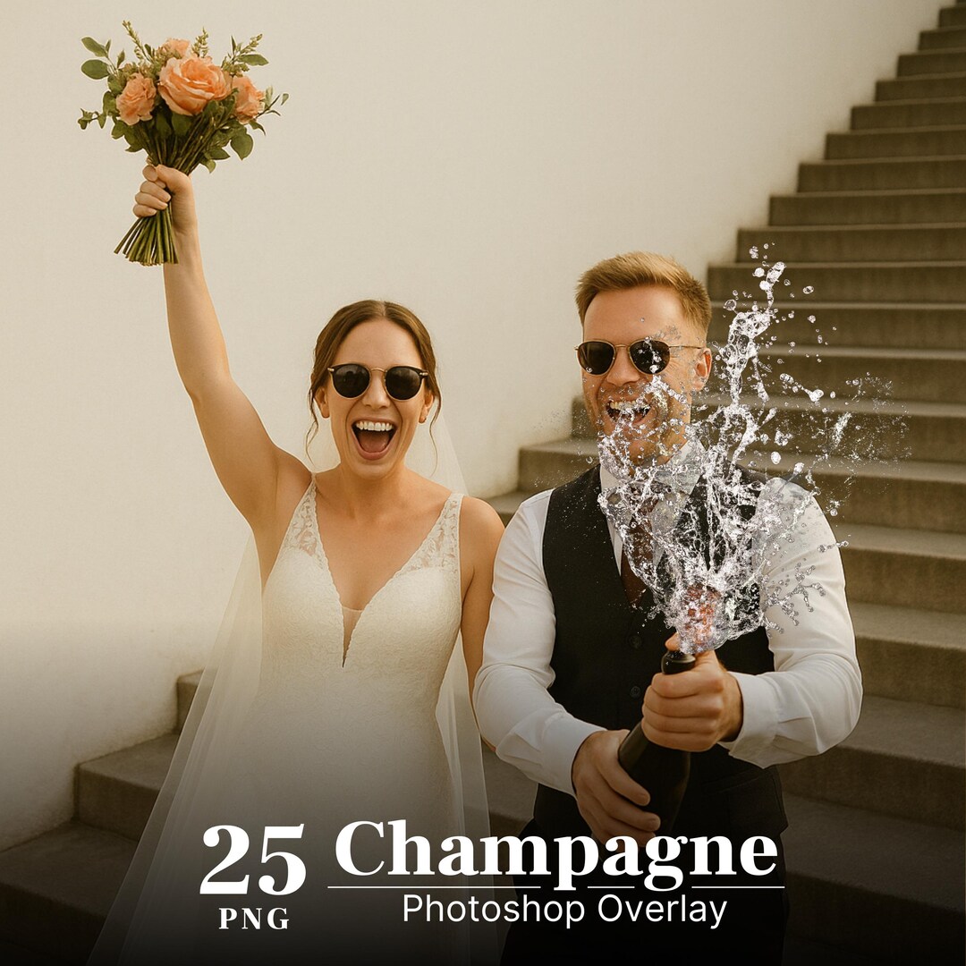 Champagne Overlays, Wedding Champagne Photoshop Overlays, Champagne ...