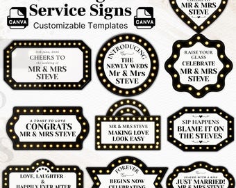 Bottle Service Signs for Wedding, Club signs for wedding Entrance, wedding club signs, wedding marquee sign, Marquee Reception Sign