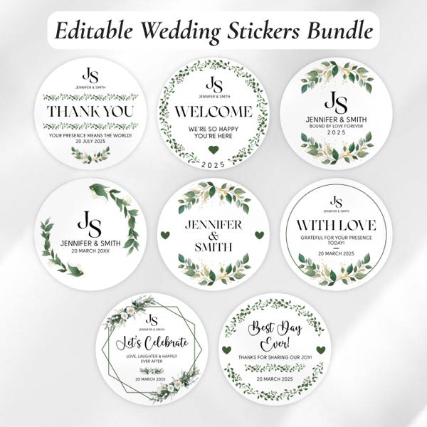 Wedding Sticker Gift Example Wedding Stickers - Etsy