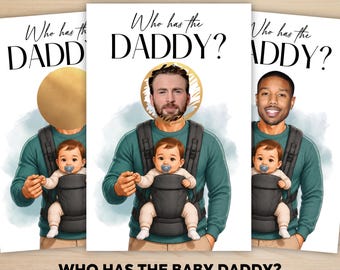 Who Has the Dad Scratch Off, Find the Dad, Baby Shower Games,, Baby Daddy Shower Game, Funny Baby Shower Game, Baby Shower Activity, Printed