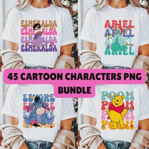 45+ Vintage Cartoon Characters Png Bundle, Family Vacation png, Family Trip Png, Vacay Mode Png, Magical Kingdom Png, Birthday Boy Gift