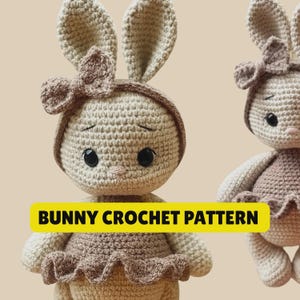 CROCHET PATTERN Amigurumi: The little bunny English/French/Spanish/Vietnamese - PDF pattern, instant download Gift