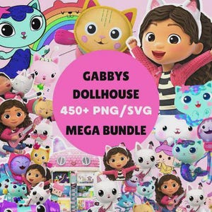 Gabby&#39;s Dollhouse PNG Clipart Bundle, Gabby&#39;s Dollhouse png, Gabby&#39;s Dollhouse svg