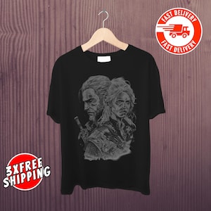 レトロウィッチャーTシャツ：リヴィアのゲラルト ゲームTシャツ、オタク向けギフト