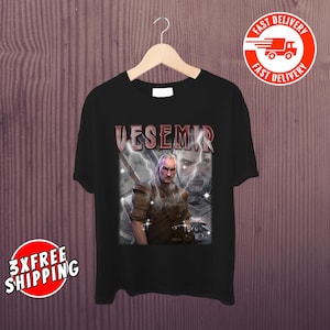 リヴィアのゲラルト ウィッチャーTシャツ：レトロゲームギフト