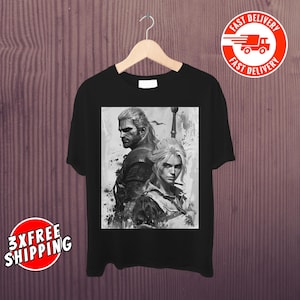 リヴィアのゲラルト ウィッチャーTシャツ：レトロゲームギフト