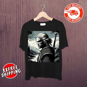 リヴィアのゲラルト ウィッチャーTシャツ：レトロ ウィッチャー3 ゲームTシャツ