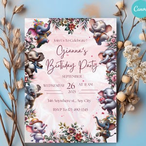 Editable party animals invitation,Wild safari animals birthday invite,Jungle Birthday,Party animals,Zoo,Girl,Boy,Digital printable invite
